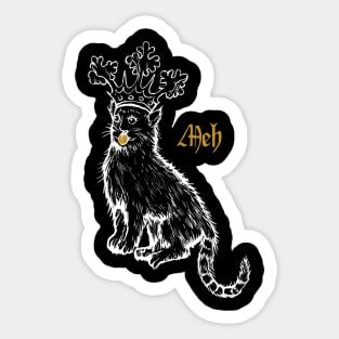 Funny Cat Medieval Sticker